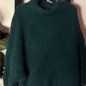 Express Teal Women's Cowl Neck Sweater